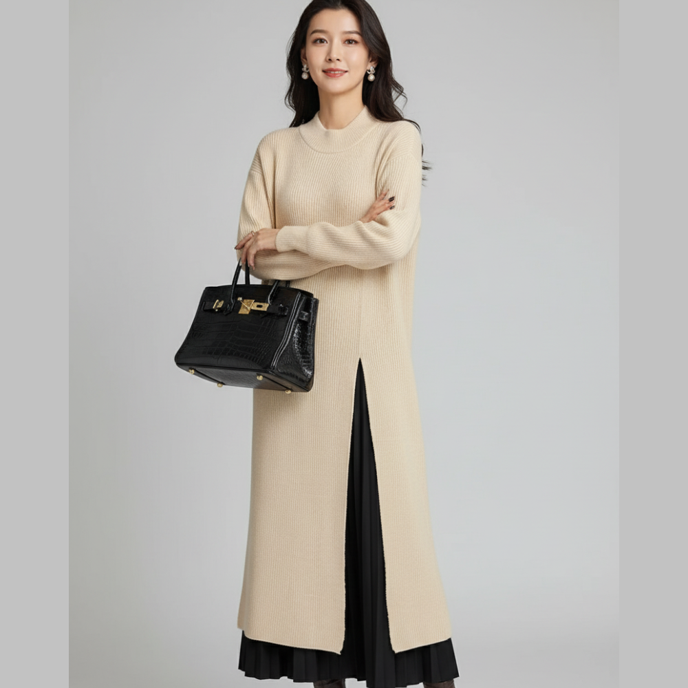 LAYARA™ – アーキテクチュラルスプリットニットドレス