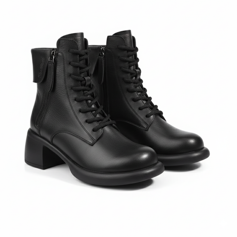 ALTEZZA™ – レトロ調 裏起毛ブーツ 5cm身長アップ