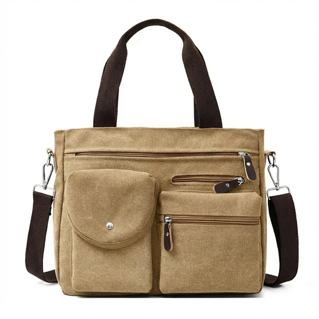 CIVELA™ – マルチポケット キャンバス メッセンジャーバッグ