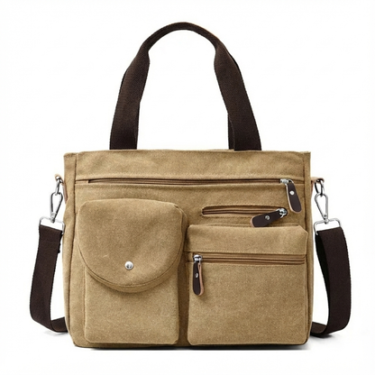 CIVELA™ – マルチポケット キャンバス メッセンジャーバッグ