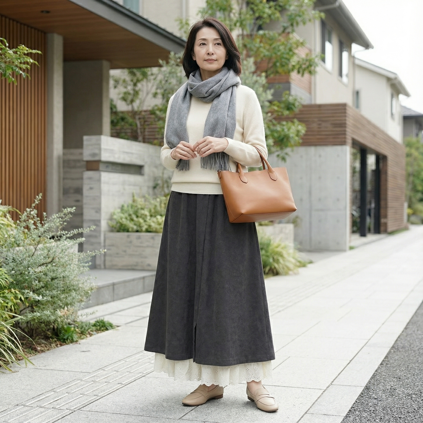 KOKOCHI™ – レース裾付きワイドレッグインナーパンツ