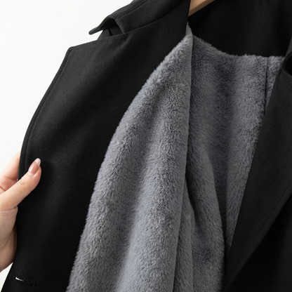 SILHOUETTA™ – ポリエステル繊維裏起毛スリムトレンチコート