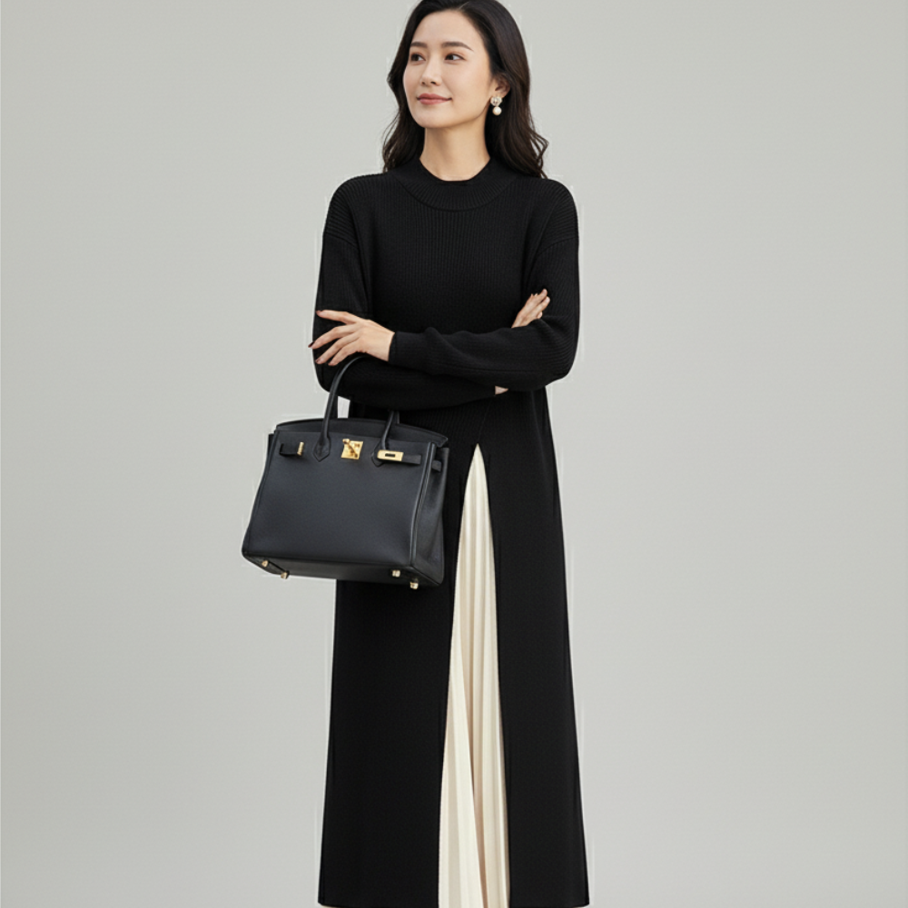 LAYARA™ – アーキテクチュラルスプリットニットドレス