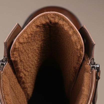 ALTEZZA™ – レトロ調 裏起毛ブーツ 5cm身長アップ