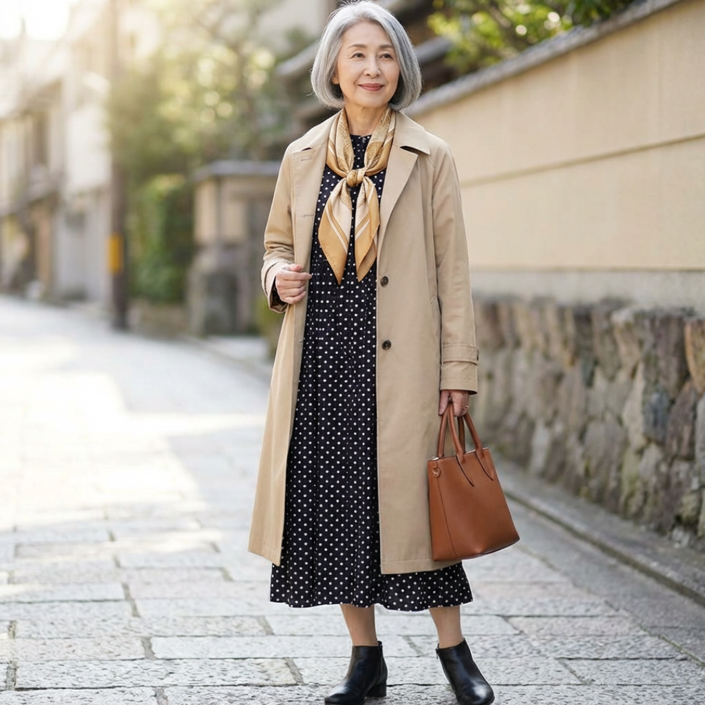 KIRARI™ – 多用途ドット柄マキシワンピース