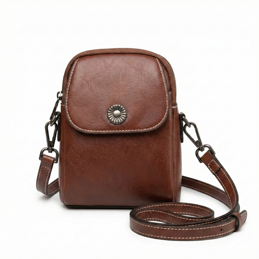 BELLANA™ –  艶やかな本革クロスボディバッグ