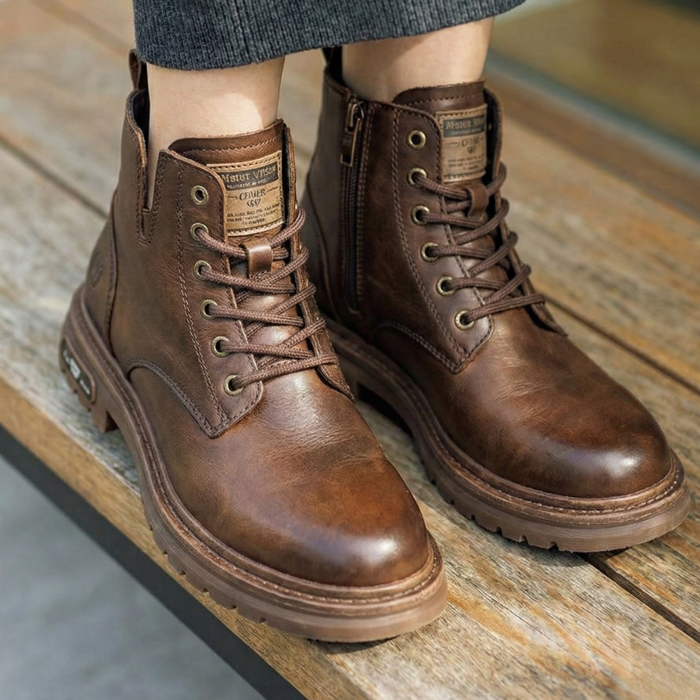 ELEVARA™ – 5cm厚底本革ブーツ