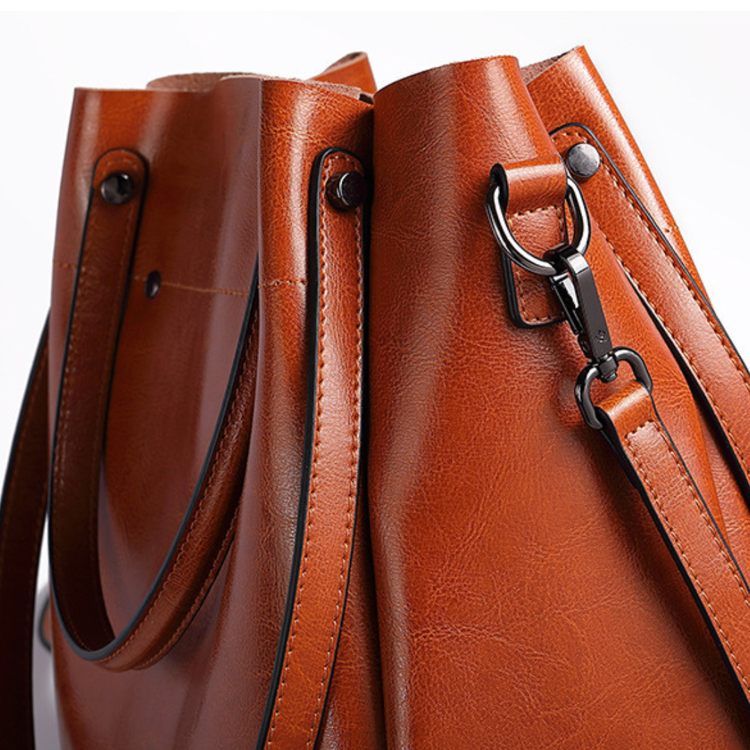 BELLANA™ – 本革クロスボディバケットバッグ