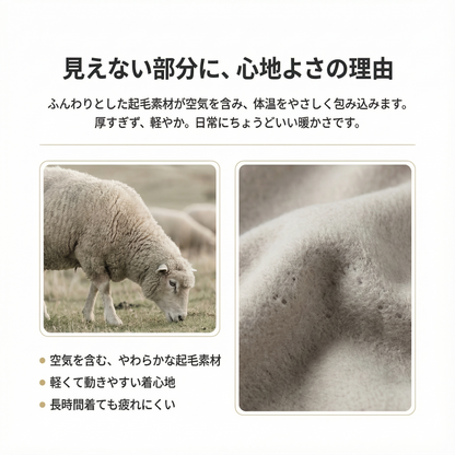 CASCARA™ – 洗練ダブルレイヤーウールコート