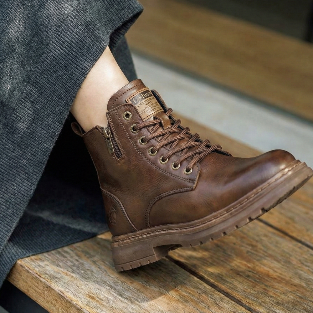 ELEVARA™ – 5cm厚底本革ブーツ