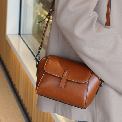 BELLANA™ – オイルワックスレザー ショルダーバッグ