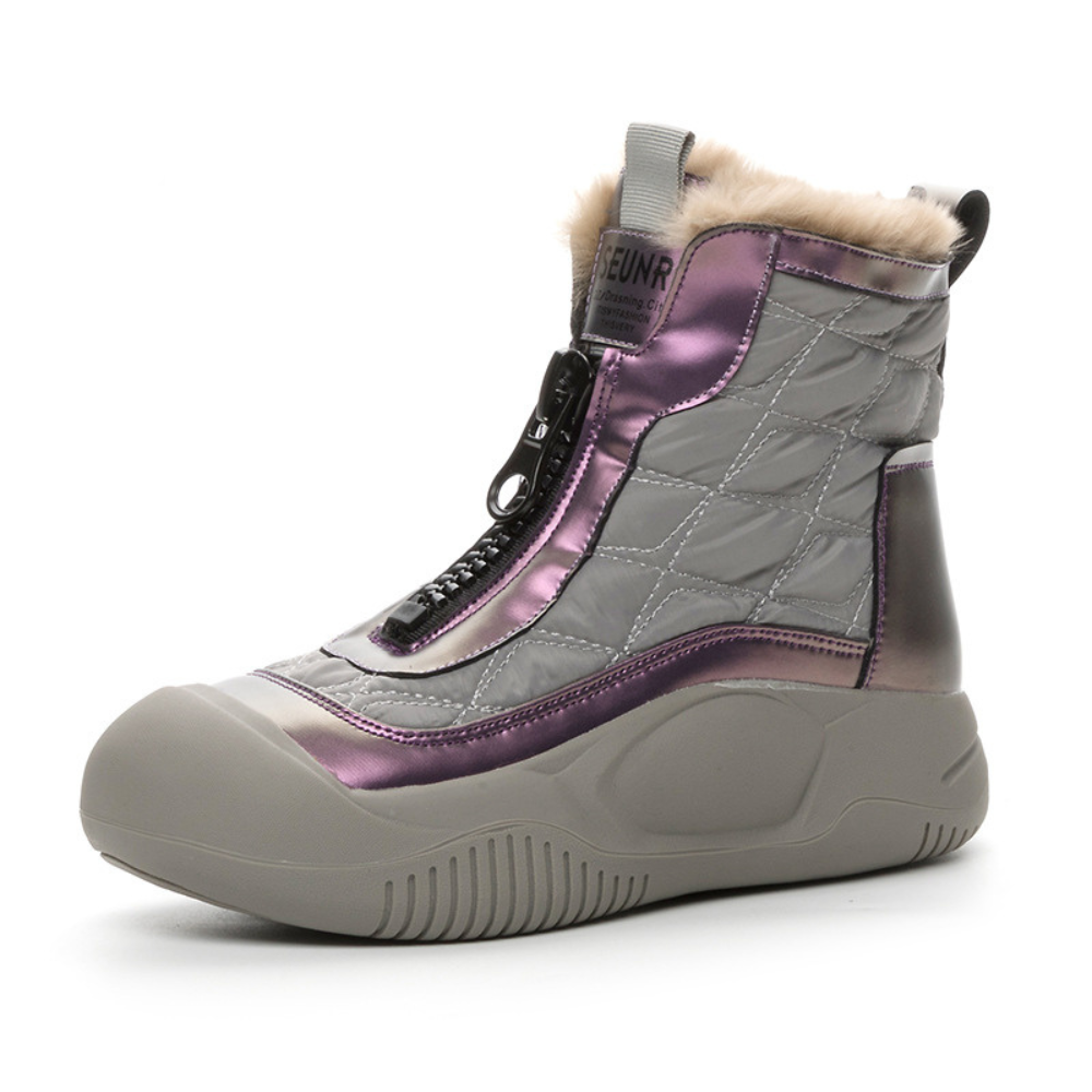 YUKINE™ - ソフトライニング仕様ジップアップスノーブーツ
