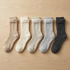 MIYORA™ - あったか裏起毛ソックス（5足セット)