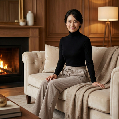 RIBELLE™ – （リベッレ）ソフト裏起毛リブパンツ