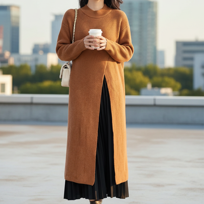 LAYARA™ – アーキテクチュラルスプリットニットドレス