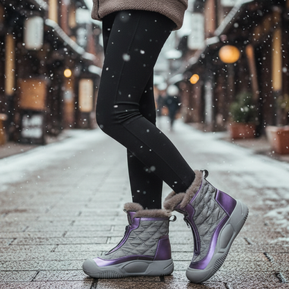 YUKINE™ - ソフトライニング仕様ジップアップスノーブーツ