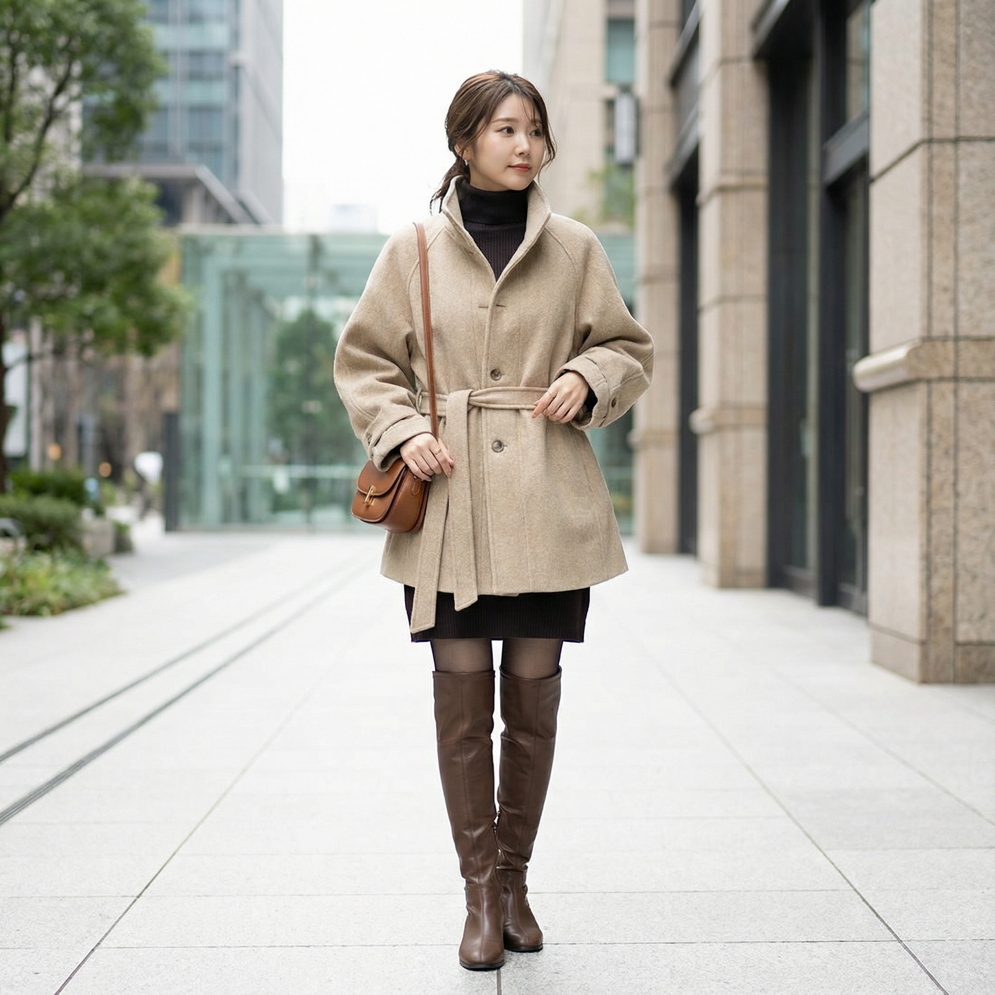 AURELINE™ – スタンドカラーコート（美しいシルエットでスタイルアップ）