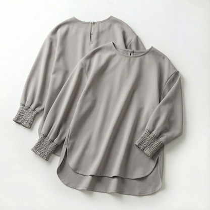 ESSENTA™ – 長袖ラウンドネックトップ