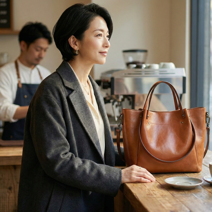 BELLANA™ – 本革クロスボディバケットバッグ