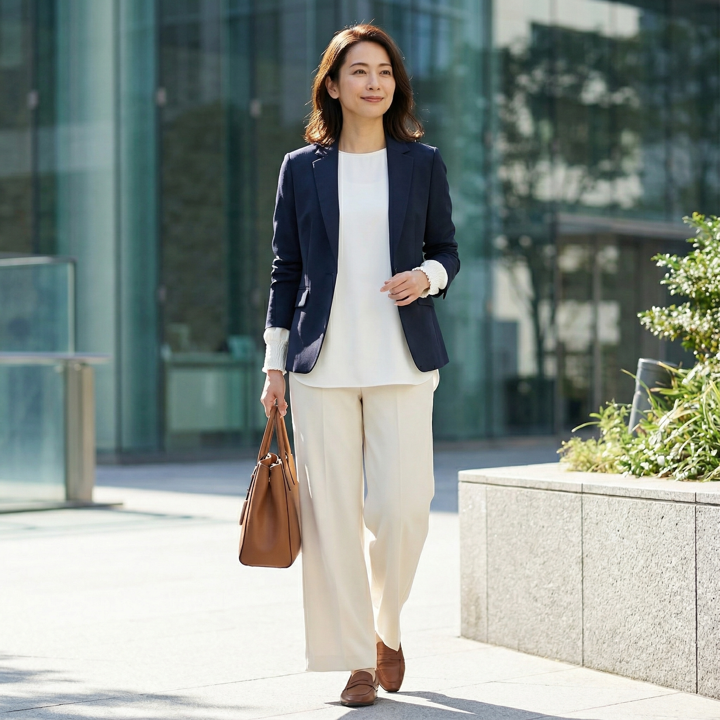 ESSENTA™ – 長袖ラウンドネックトップ