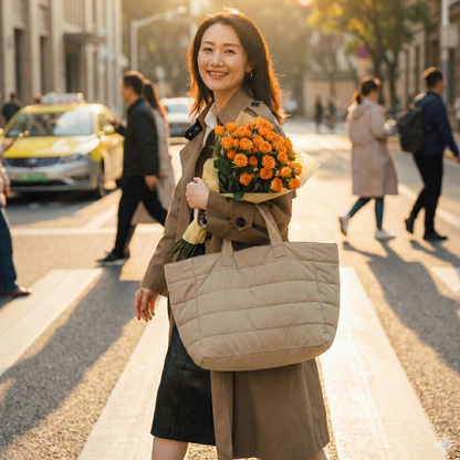 MIRELA™ – 超軽量ソフトキルティングトートバッグ