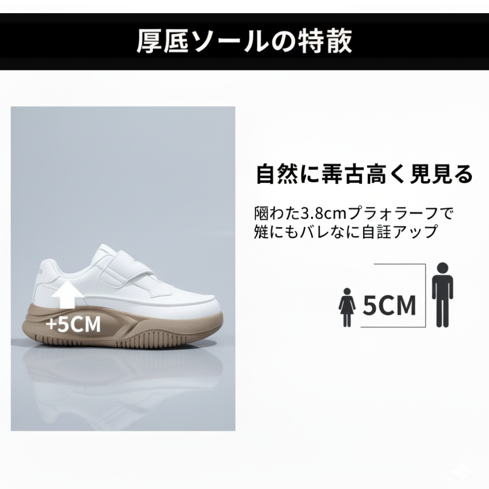 LOOPARA™ - クロスベルクロ厚底ハイカットスニーカー