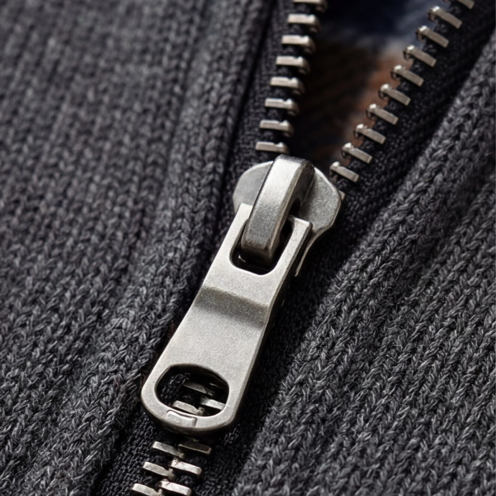 MIYORA™ - メンズ立ち襟ニット（裏起毛・リバーシブル）