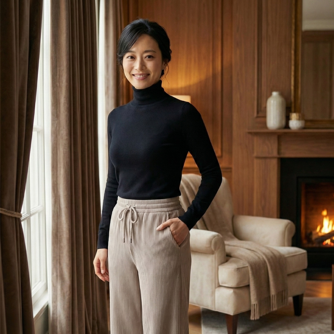 RIBELLE™ – （リベッレ）ソフト裏起毛リブパンツ