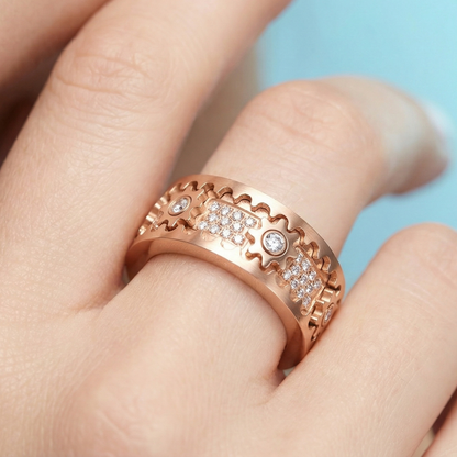 GEARÉA™ – クリスタル装飾 回転ギアリング