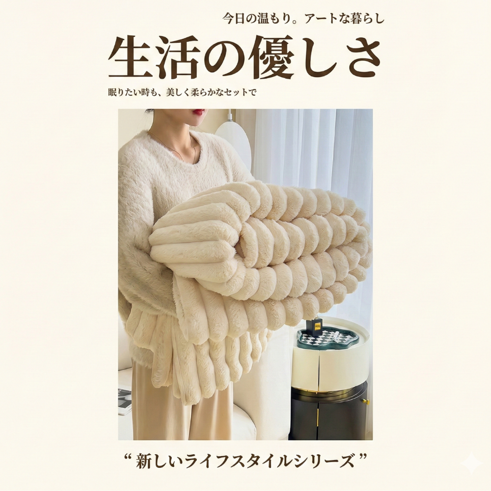 KUMORA™ – 超ソフト厚手ニットブランケット