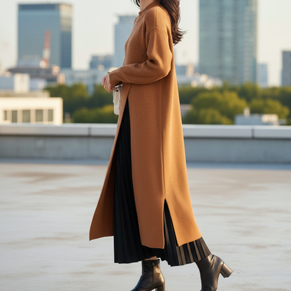 LAYARA™ – アーキテクチュラルスプリットニットドレス