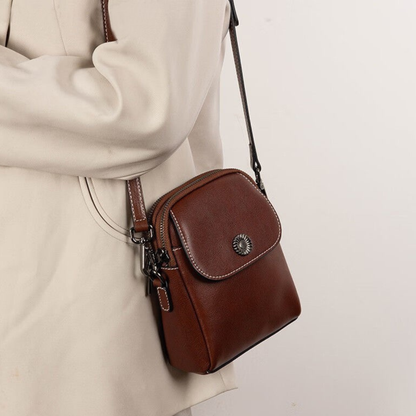 BELLANA™ –  艶やかな本革クロスボディバッグ