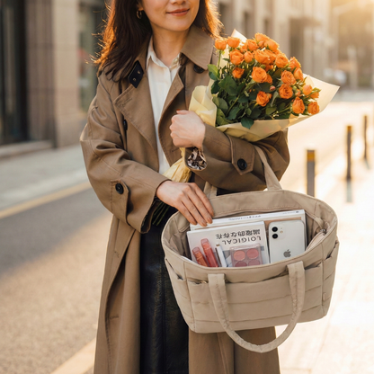 MIRELA™ – 超軽量ソフトキルティングトートバッグ