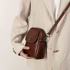 BELLANA™ –  艶やかな本革クロスボディバッグ