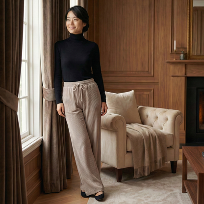 RIBELLE™ – （リベッレ）ソフト裏起毛リブパンツ