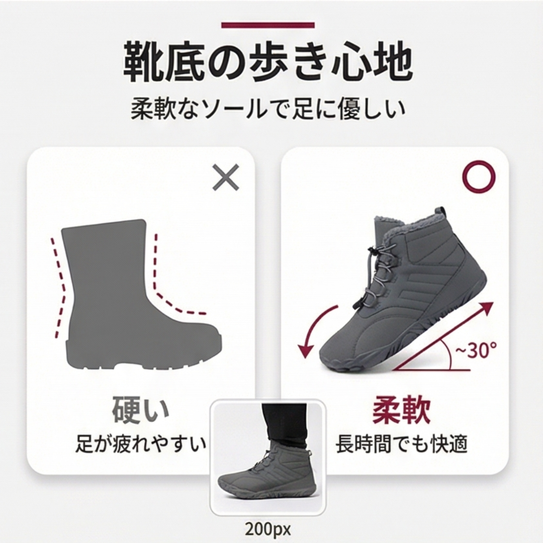 MIYORA™ 起毛ライニング防寒ブーツ