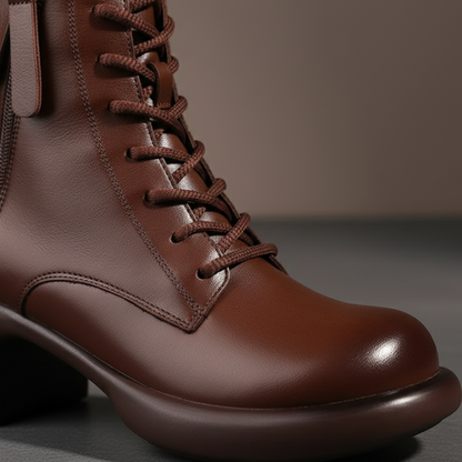 ALTEZZA™ – レトロ調 裏起毛ブーツ 5cm身長アップ