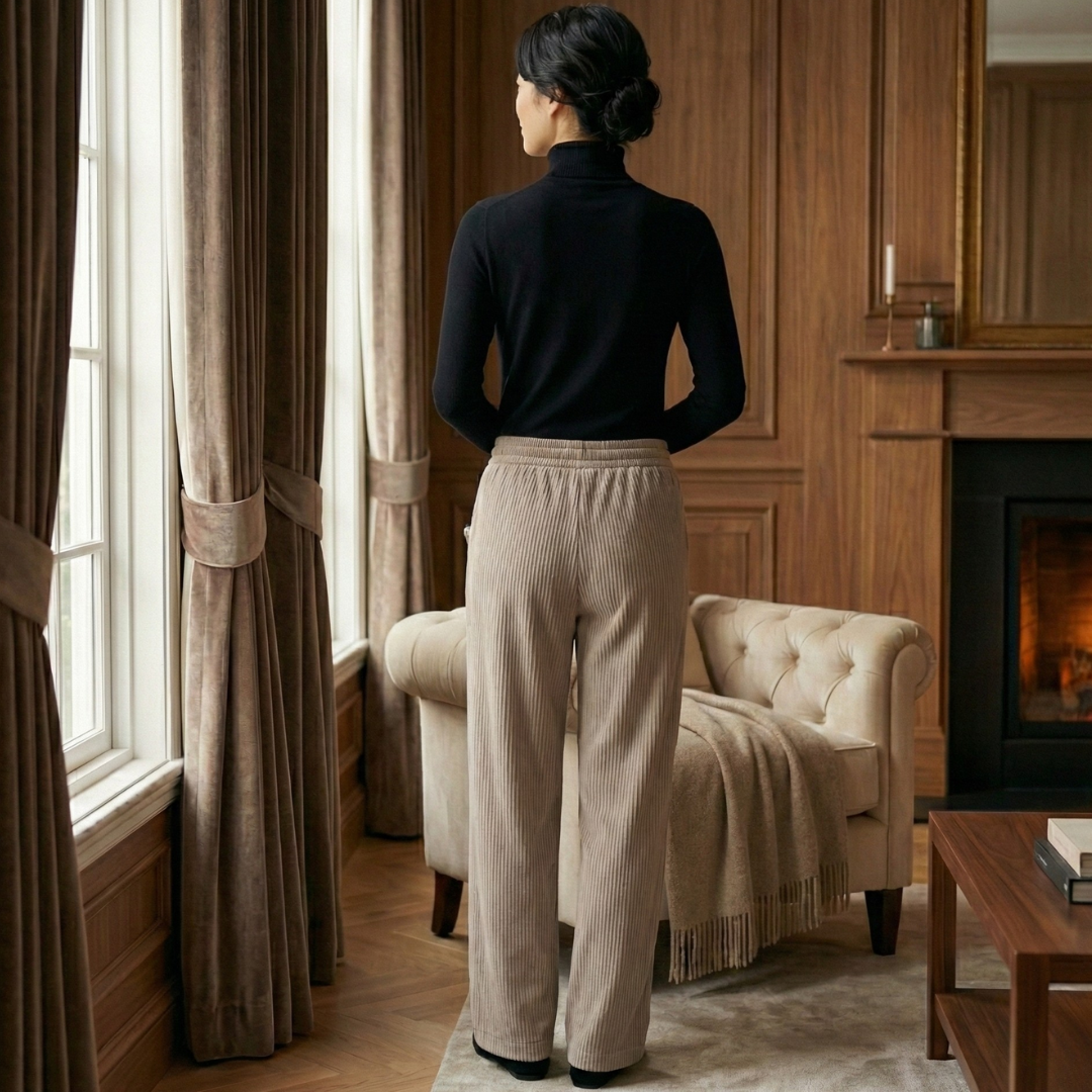 RIBELLE™ – （リベッレ）ソフト裏起毛リブパンツ