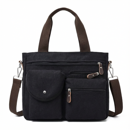 CIVELA™ – マルチポケット キャンバス メッセンジャーバッグ