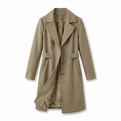 SILHOUETTA™ – ポリエステル繊維裏起毛スリムトレンチコート