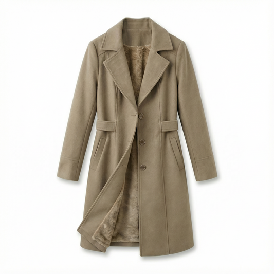 SILHOUETTA™ – ポリエステル繊維裏起毛スリムトレンチコート