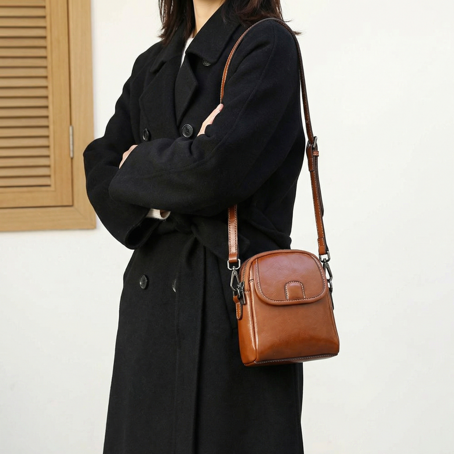 MIYORA™ 本革ミニショルダーバッグ