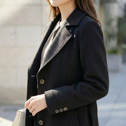 SILHOUETTA™ – ポリエステル繊維裏起毛スリムトレンチコート