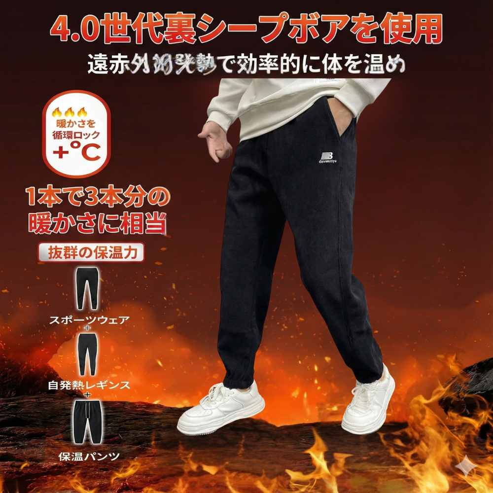 NUKUMORI™ – 裏起毛コーデュロイジョガーパンツ