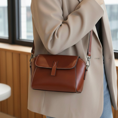 BELLANA™ – オイルワックスレザー ショルダーバッグ