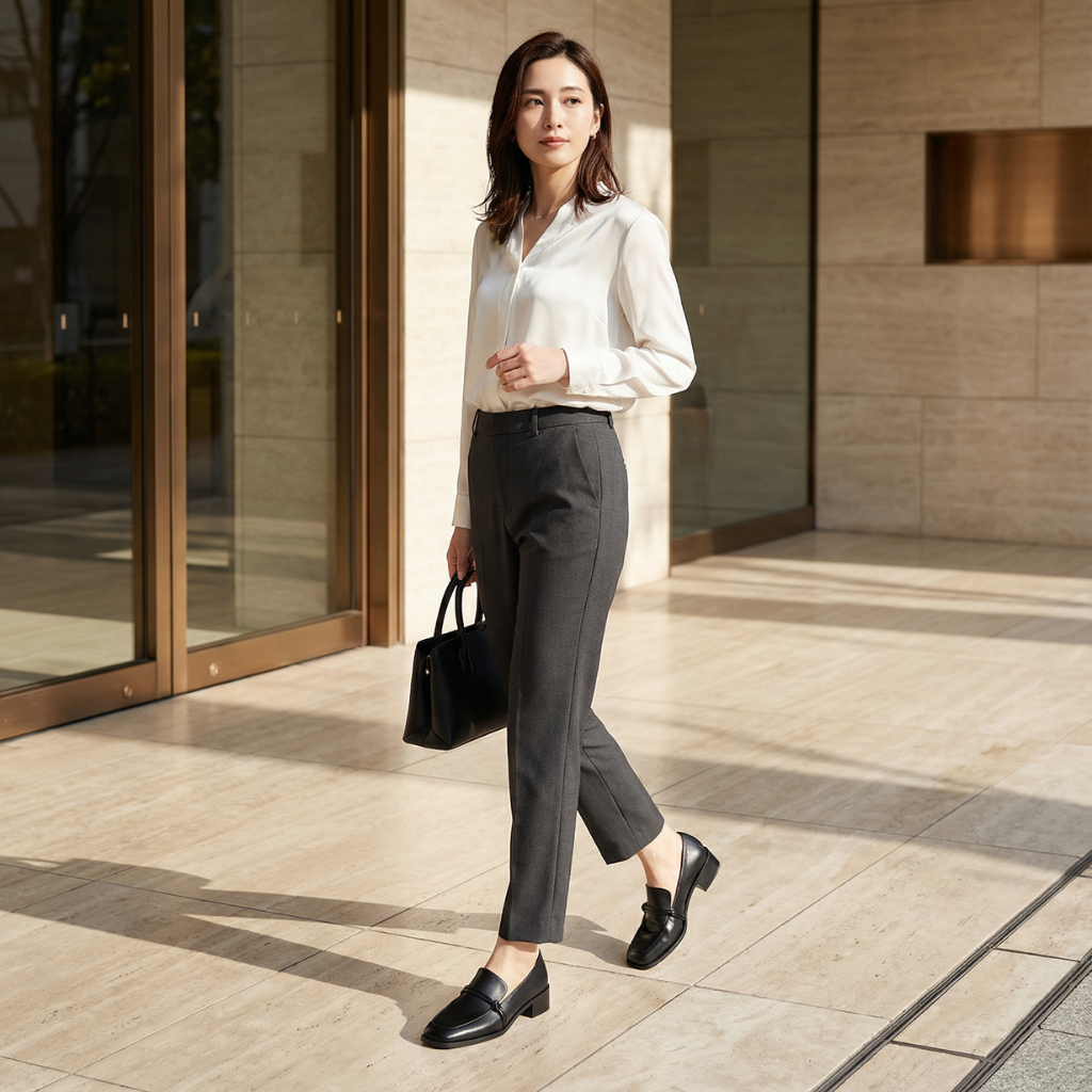 LUMINA™ – PUレザー スクエアトゥローファー