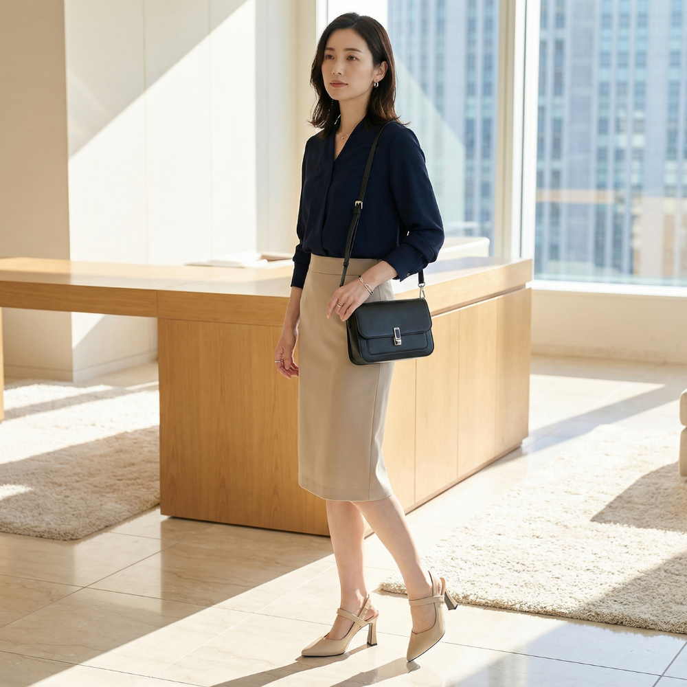 LUMIERE™ – エレガントな6cmクロスストラップヒール