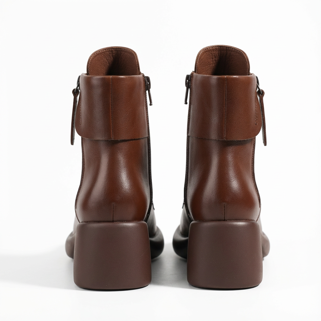 ALTEZZA™ – レトロ調 裏起毛ブーツ 5cm身長アップ