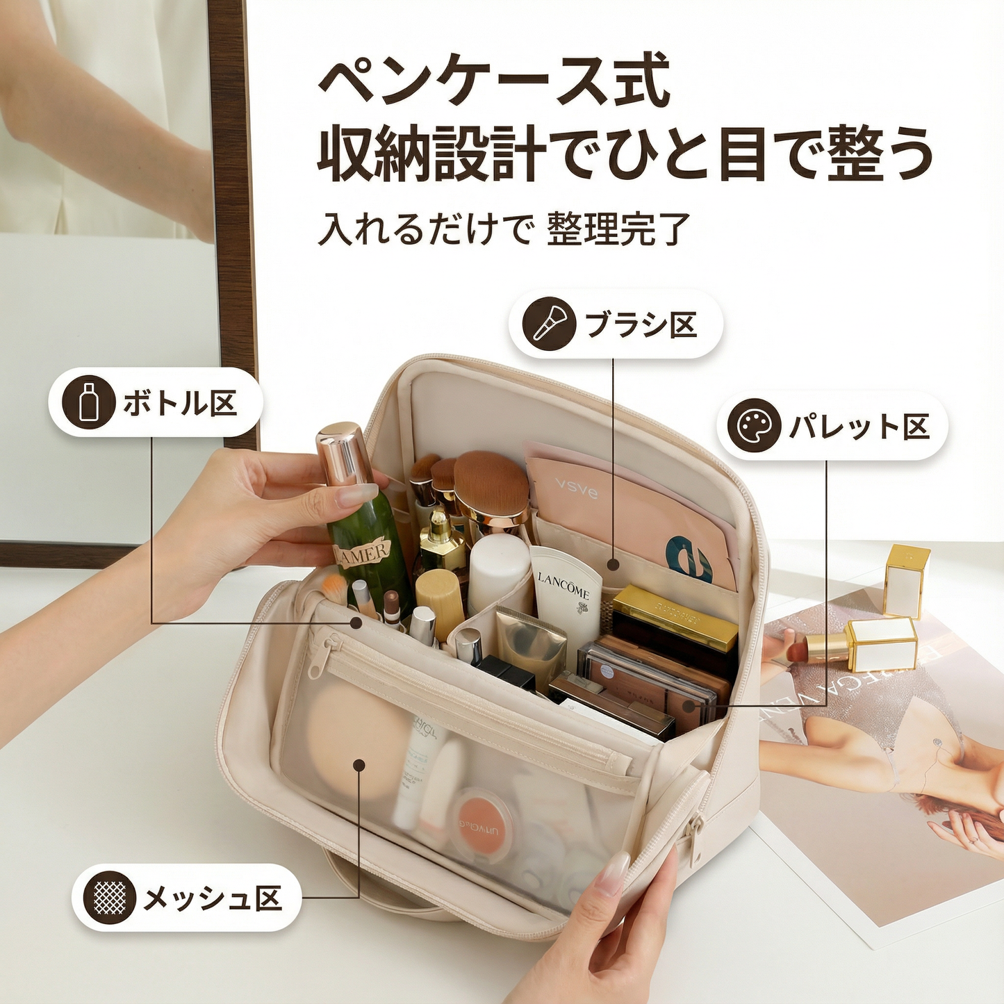 LUNETTE™ – メイクアップをすっきり収納できるポーチ