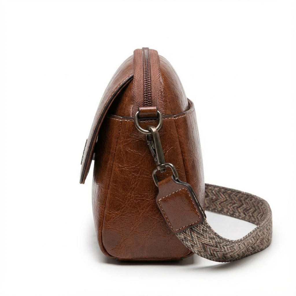 LUNELLE™ – 多機能コンパートメント本革カウハイドレザーショルダーバッグ